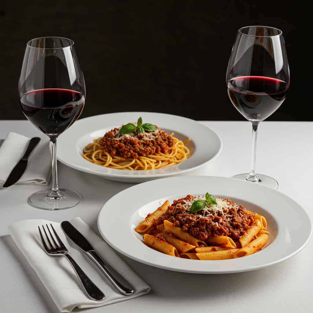 7. Pasta and Red Wine (Italy)
