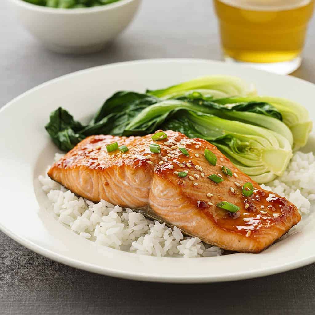 1. Miso-Glazed Baked Salmon