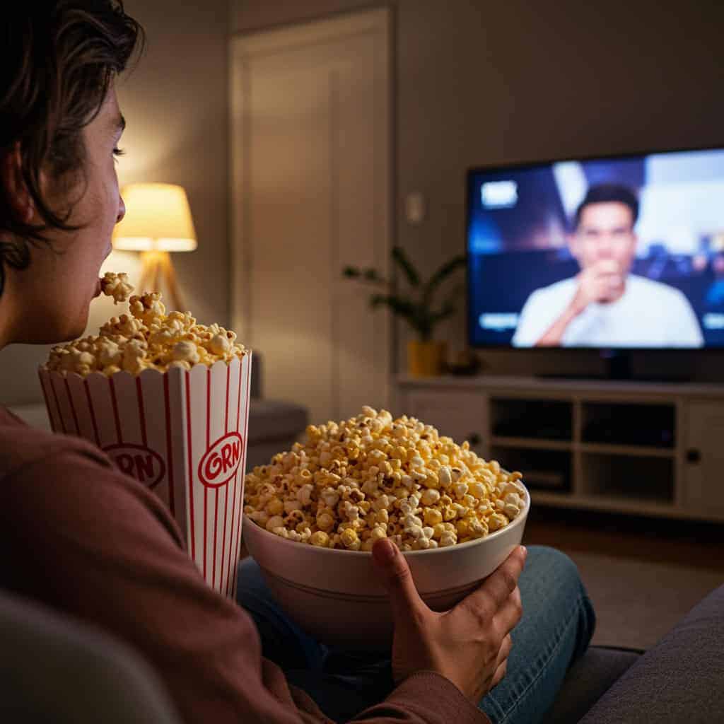 5. Mindless Munching While Watching TV