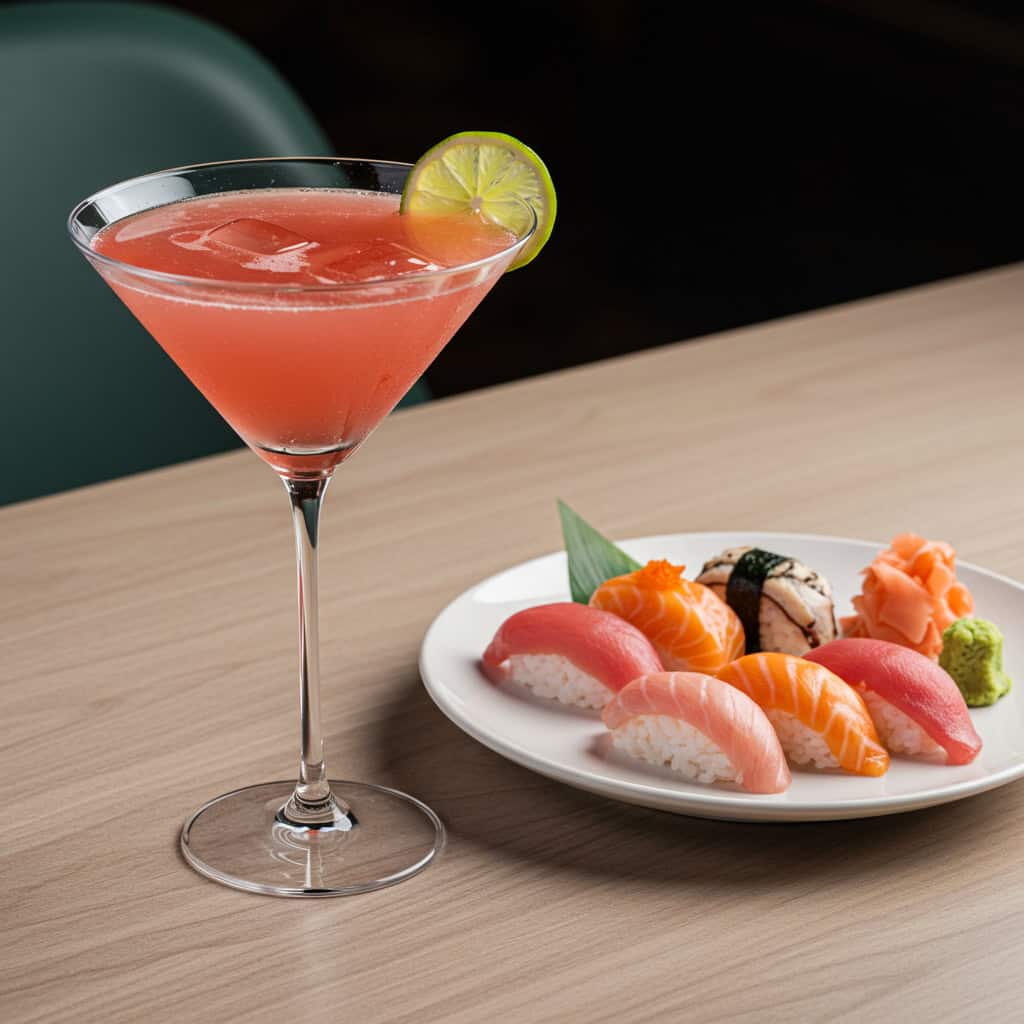 10. Cosmopolitan & Sushi